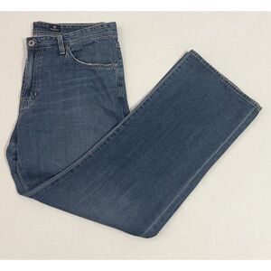 AG Adriano Goldschmied Men's 38x31 The Hero Relaxed Fit Denim Blue Jeans